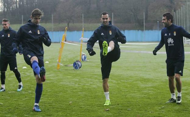 Un momento del entrenamiento celebrado hoy/Pablo Lorenzana