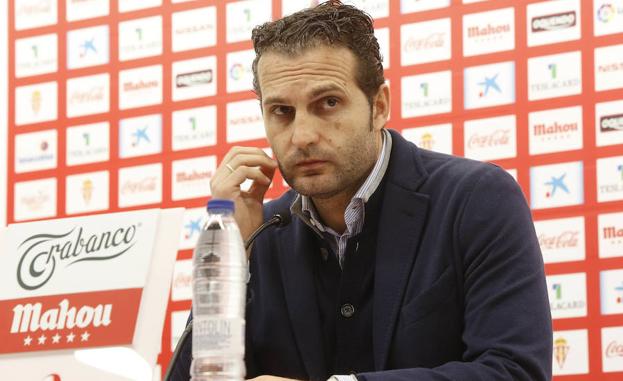 Rubén Baraja, en la rueda de prensa posterior al entrenamiento de hoy/Arnaldo García