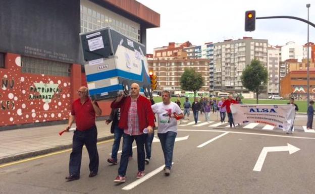Un momento de la protesta.