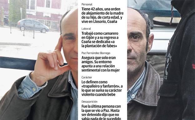Antes y después. A la izquierda, Javier Ledo durante la entrevista para EL COMERCIO. A la derecha, al día siguiente tras ser detenido por la Guardia Civil. /D.S.F. / H. A.