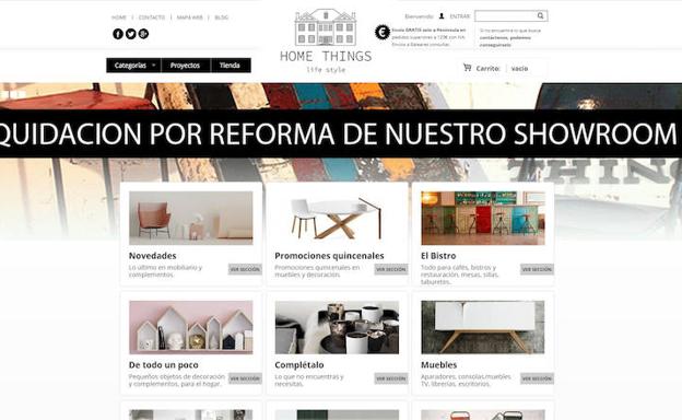 Página web de Home Things.