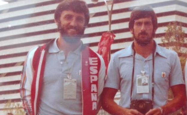Palmeiro, a la derecha, con Herminio Menéndez, durante las Olimpiadas de 1976./E.C.