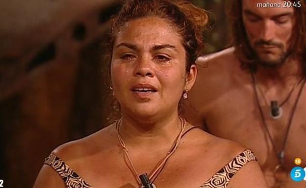 Saray Montoya, durante su participación en 'Supervivientes 2018'./TELECINCO