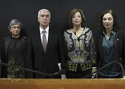 Los cinco consejeros opuestos a la ley. / Efe/