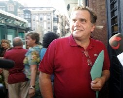 Emilio Noval, el día de su careo con Pilar Fernández Pardo, a principios de julio. / PURIFICACIÓN CITOULA/
