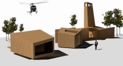 El diseño cuenta con una torre de vigilancia y varios módulos anexos. / MARCOS GÓMEZ/