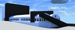 La imagen virtual de las naves de la antigua fábrica de Confecciones Camino convertidas en la nueva Factoría Cultural. / LVA/