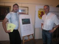 ACTO. Pedro Gilthoniel (izquierda) con el edil de Cultura. / A. M. S./