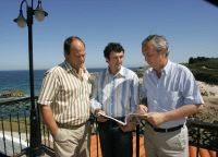 MOTOR. Julio Quattrocchio, Toni Sánchez y Juan José Petisco, en El Mirador de Toró. / N. A./