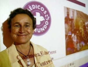 Carmen Echeagaray, antes de iniciar su conferencia. ::
P. CITOULA/