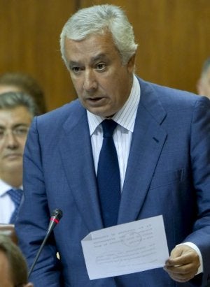 Javier Arenas, en una comparecencia en la Cámara andaluza. :: EFE/