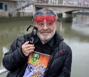 Fernando Arrabal en una de sus últimas intervenciones públicas en Bilbao. :: L. A. GÓMEZ/