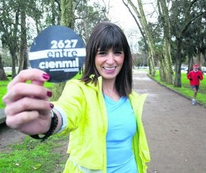 Cristina Mitre, en el Kilometrín, preparada para correr. ::
ÁLEX PIÑA/