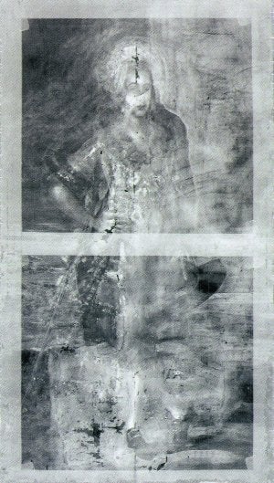 Fotocomposición de la radiografía del cuadro 'Gaspar Melchor de Jovellanos en el arenal de San Lorenzo'. ::
ARCHIVO DEL INSTITUTO DEL PATRIMONIO CULTURAL DE ESPAÑA/