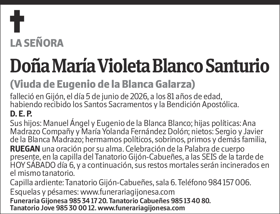 Maria Violeta Blanco Santurio