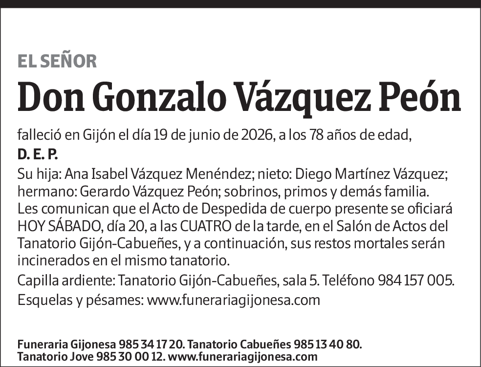 Florentino Gonzalo Vázquez Peón