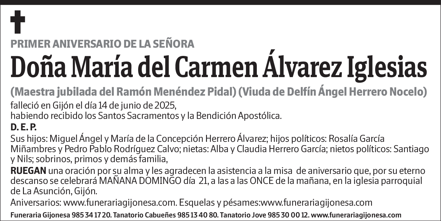 Maria del Carmen Alvarez Iglesias