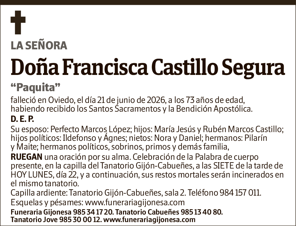 Francisca Castillo Segura