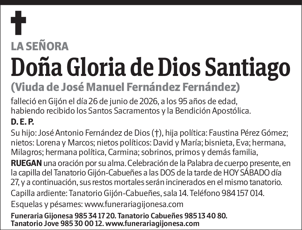 Gloria de Dios Santiago