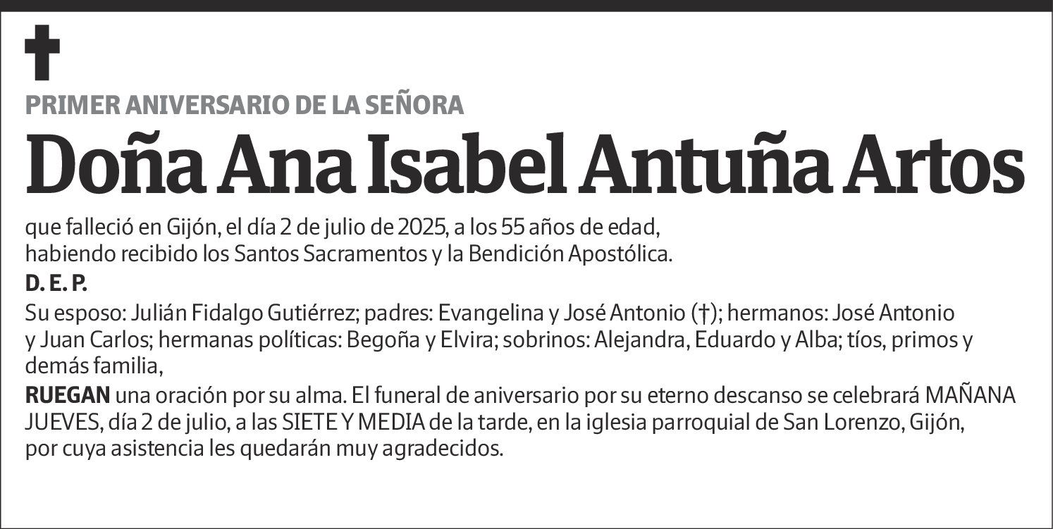 Ana Isabel Antuña Artos