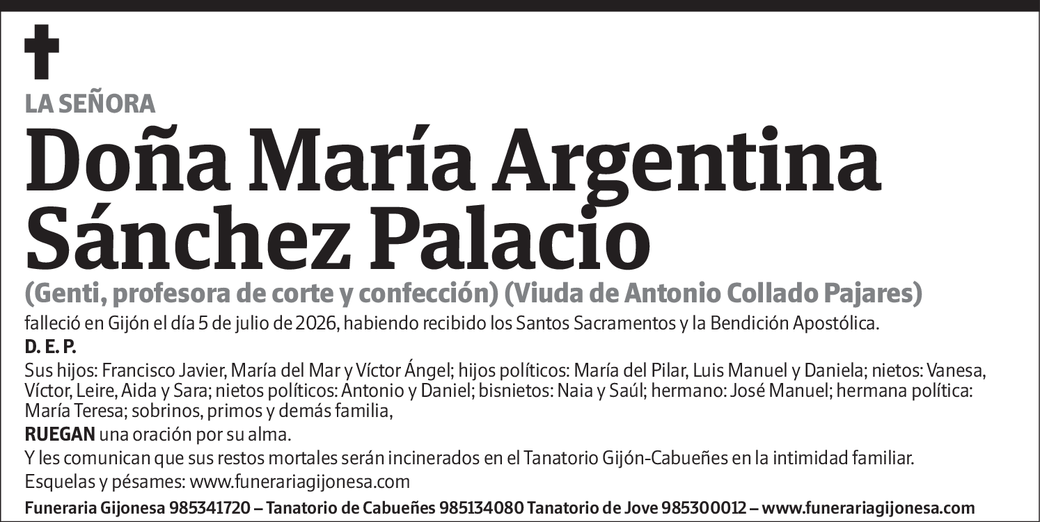 María Argentina Sánchez Palacio