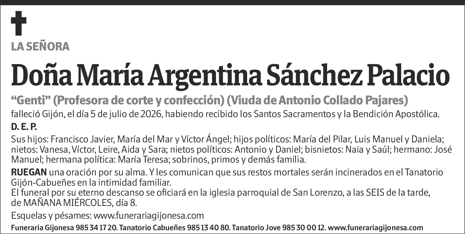 María Argentina Sánchez Palacio