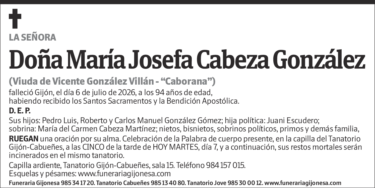 María Josefa Cabeza González