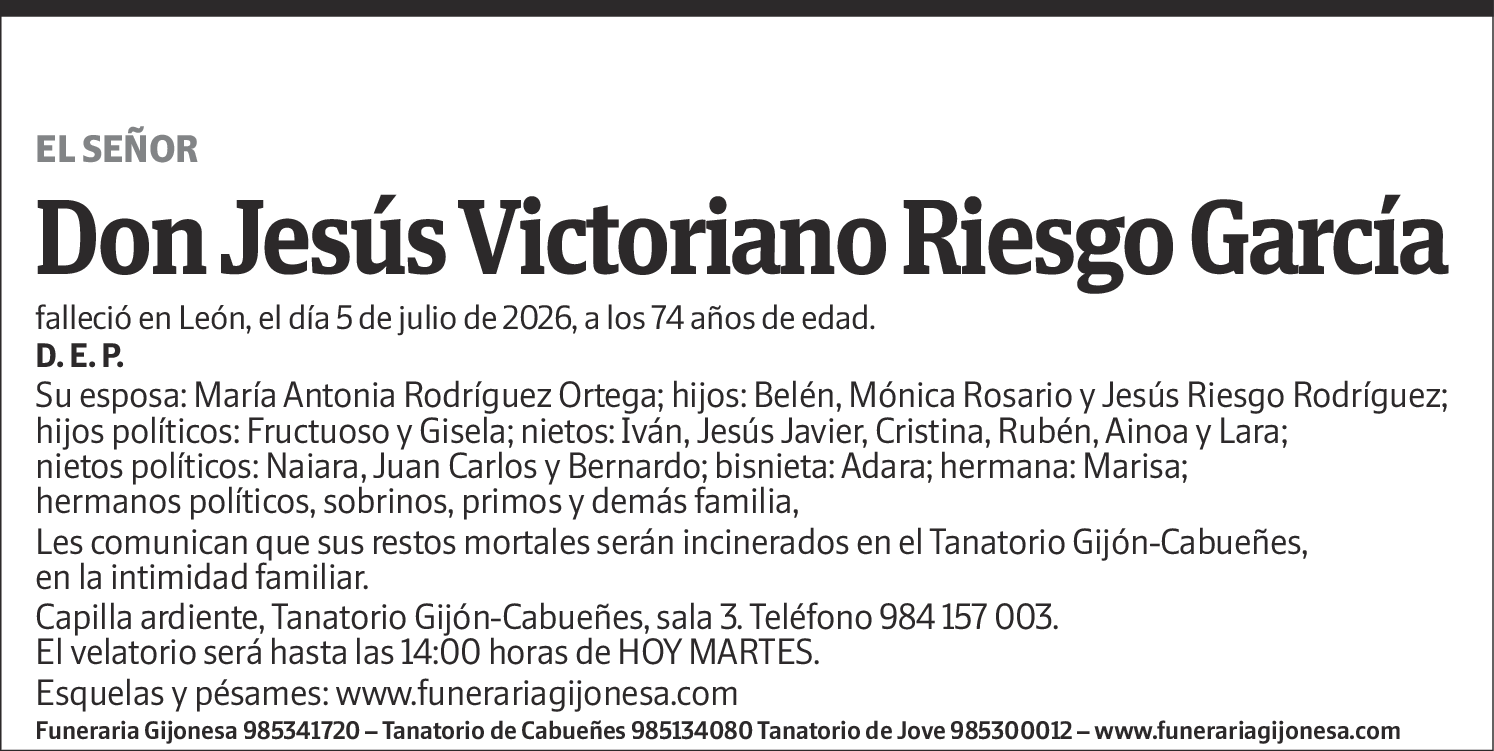 Jesús Victoriano Riesgo García