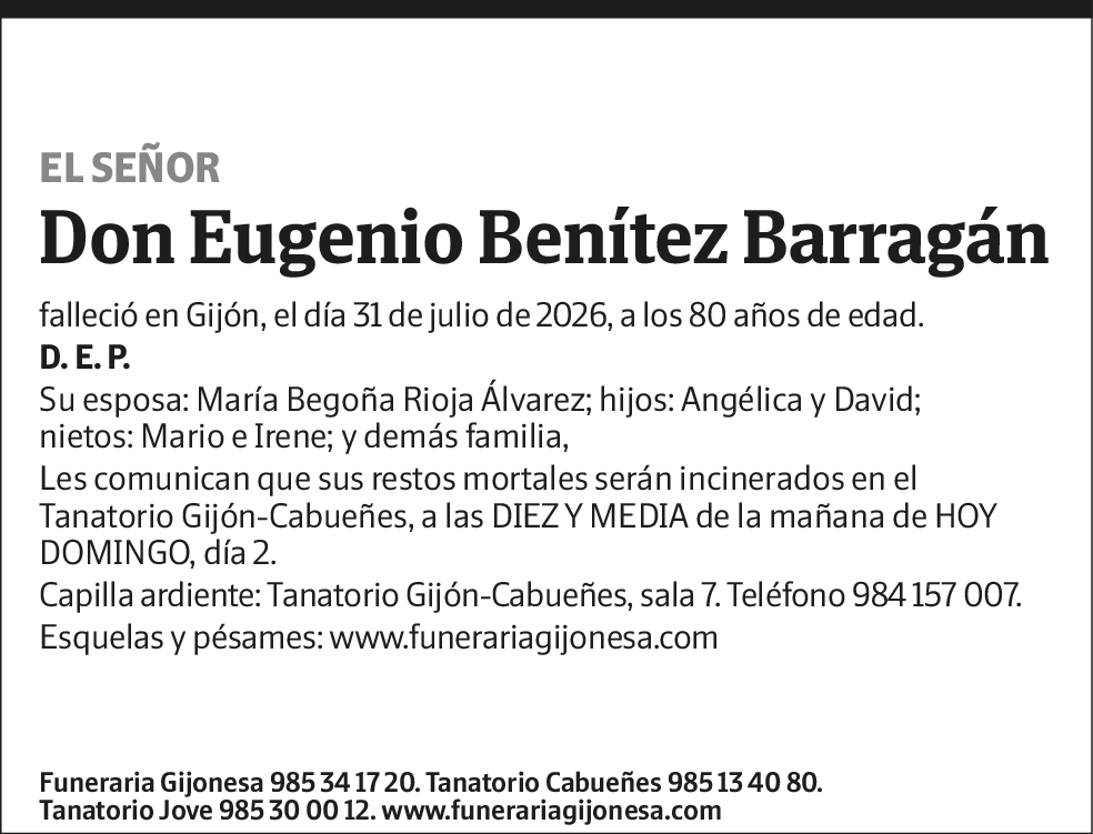 Eugenio Benítez Barragán