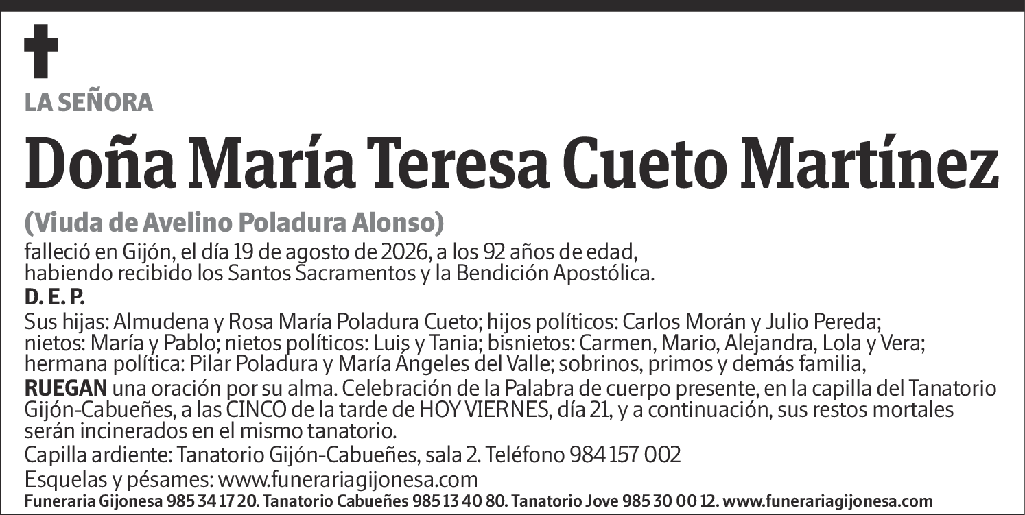 María Teresa Cueto Martínez
