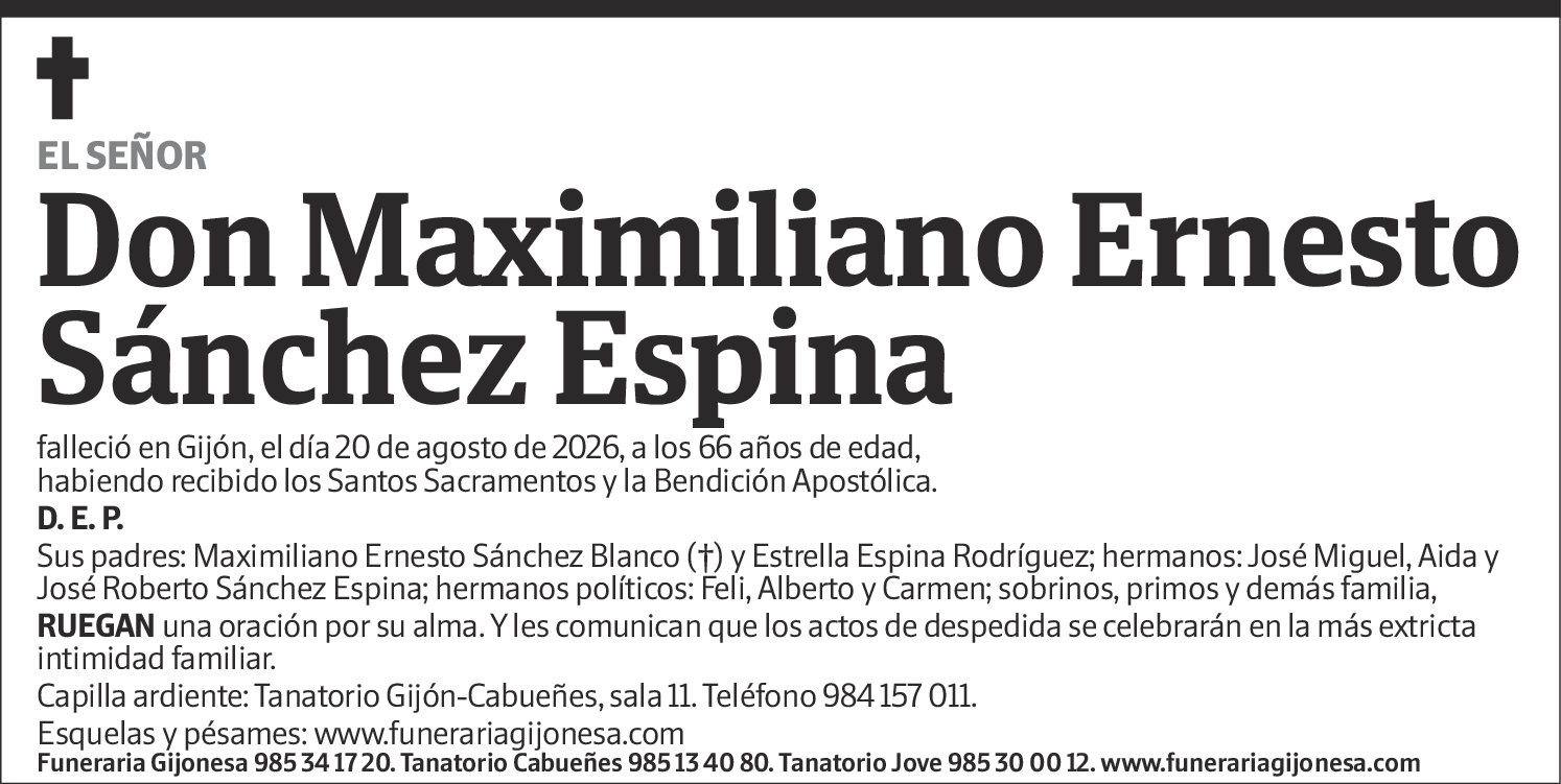 Maximiliano Ernesto Sánchez Espina