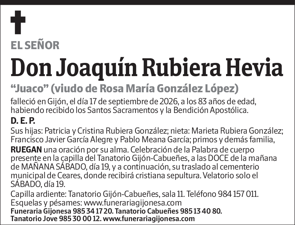 Joaquín Rubiera Hevia