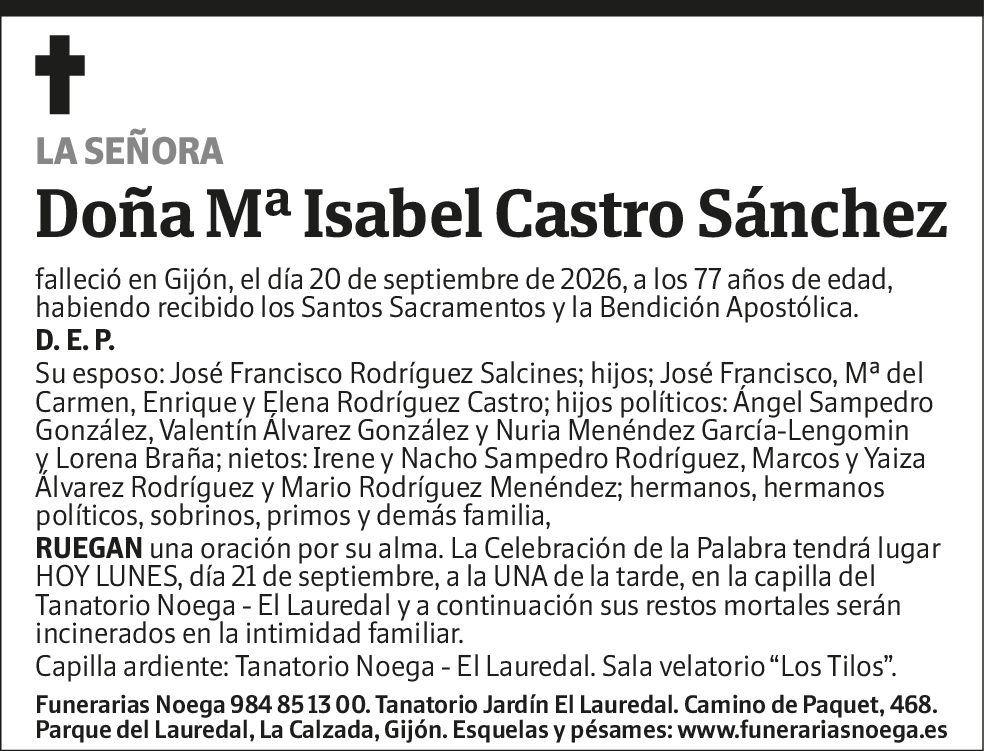 María Isabel Castro Sánchez