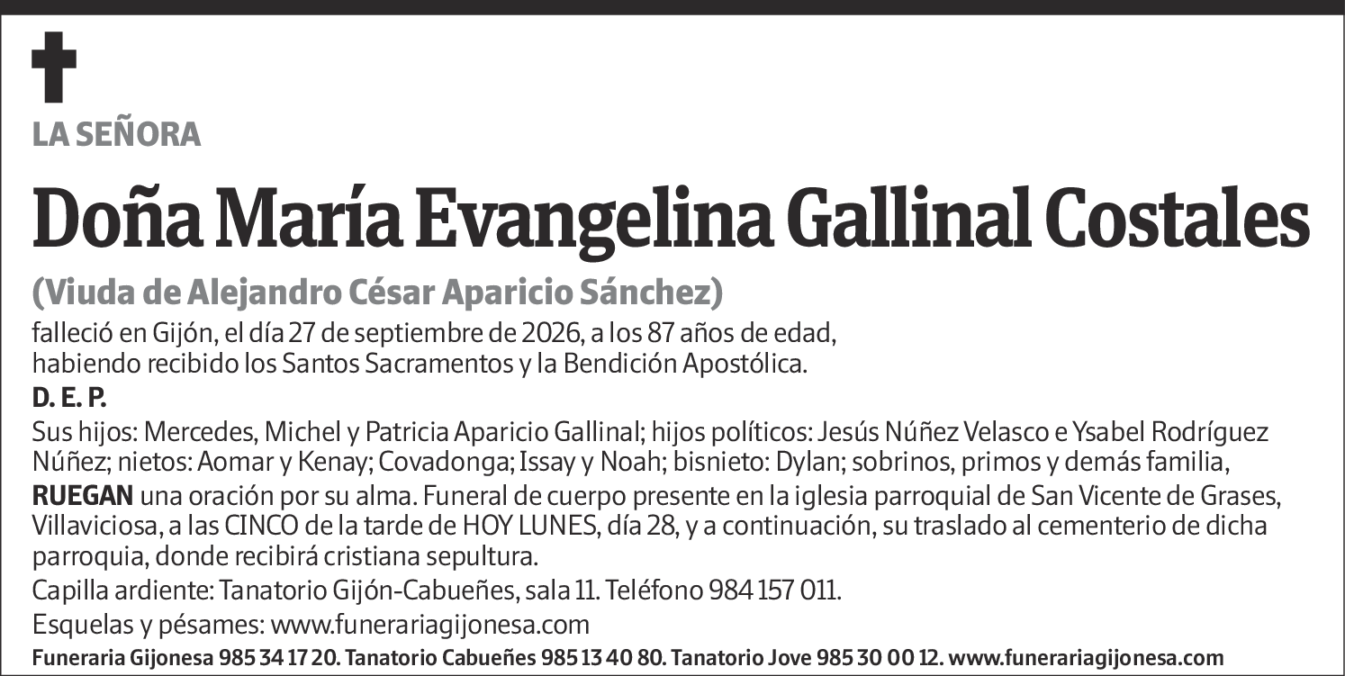 María Evangelina Gallinal Costales