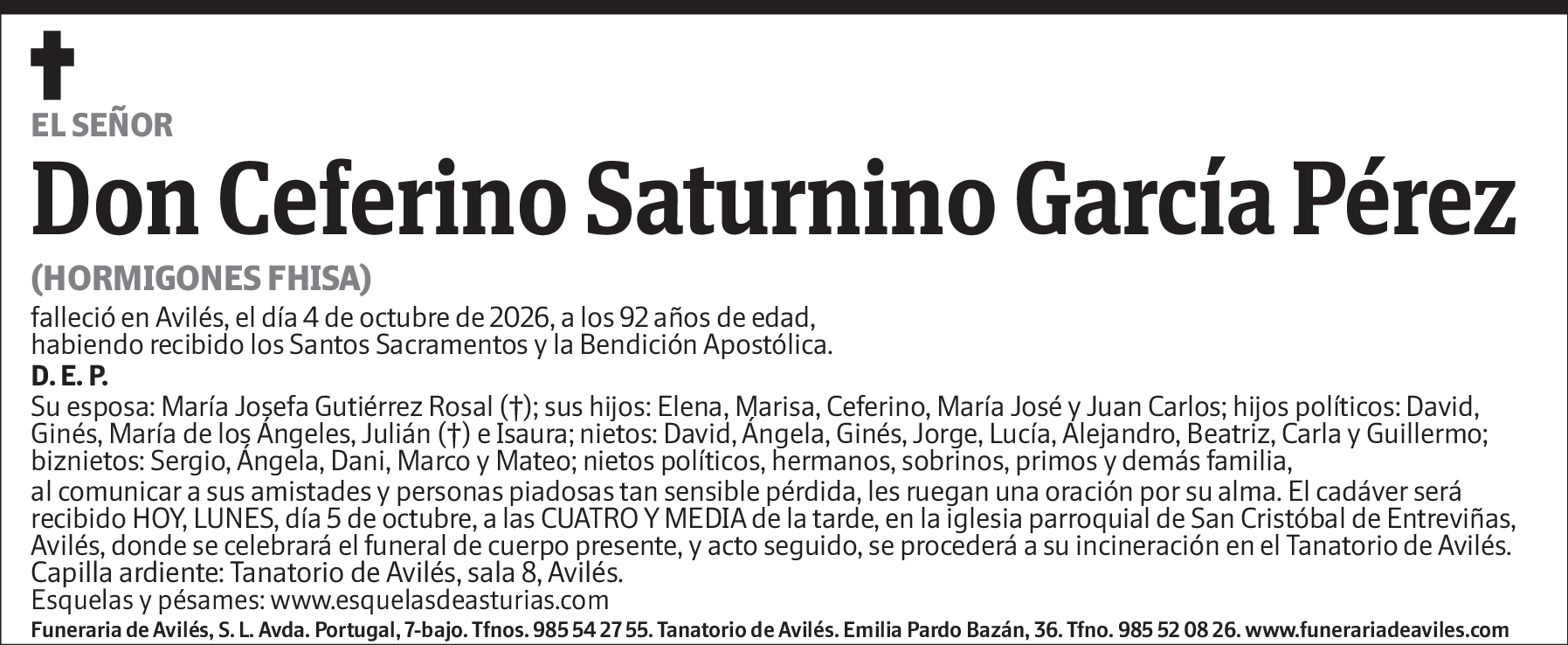 Ceferino Saturnino García Pérez