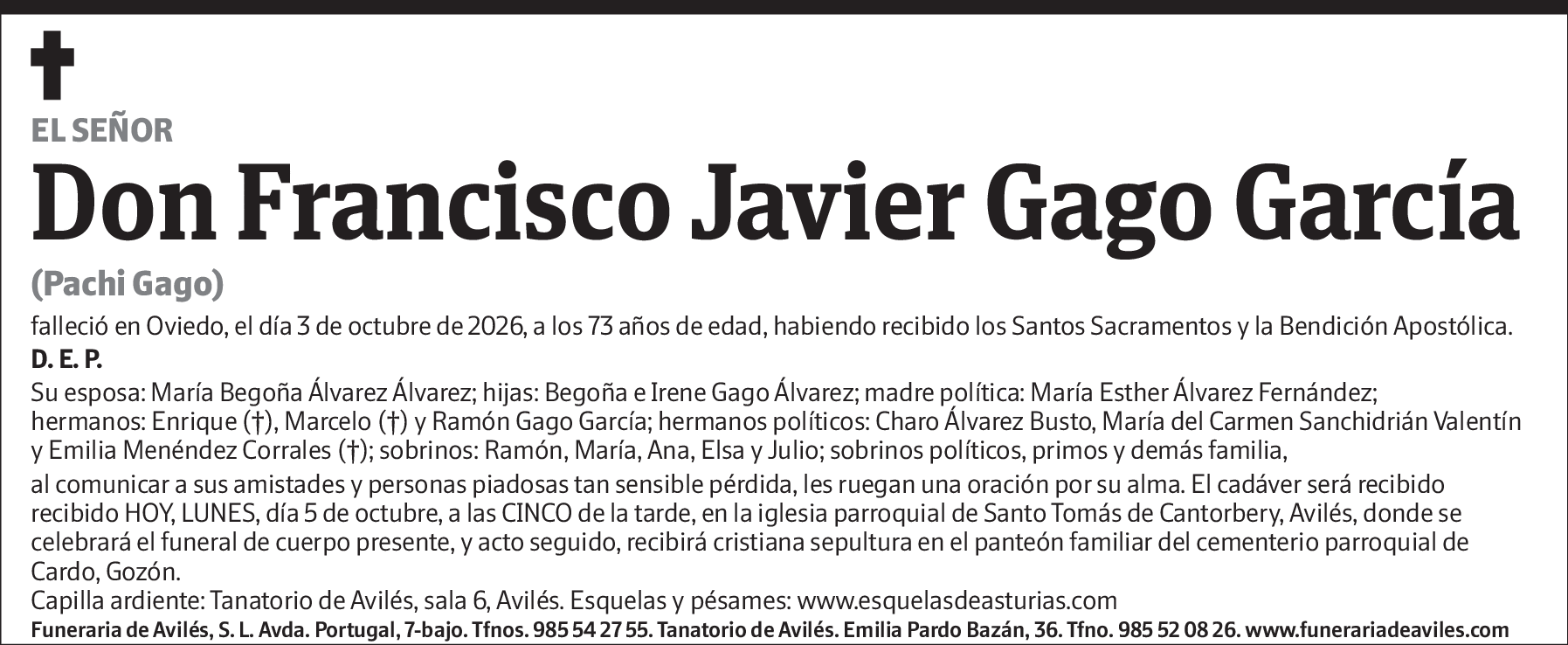 Francisco Javier Gago García