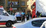 La Policía Local en el lugar del accidente./MARIETA