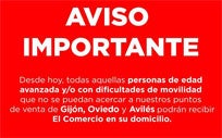 En Gijón, Oviedo y Avilés podrás recibir EL COMERCIO en tu casa